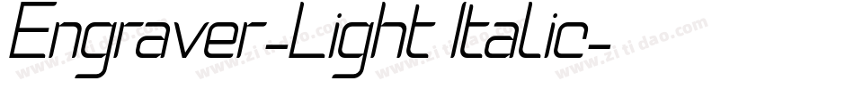 Engraver-Light Italic字体转换